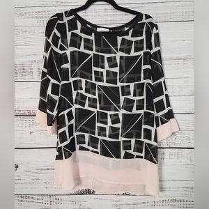 Christian L Sheer Blouse